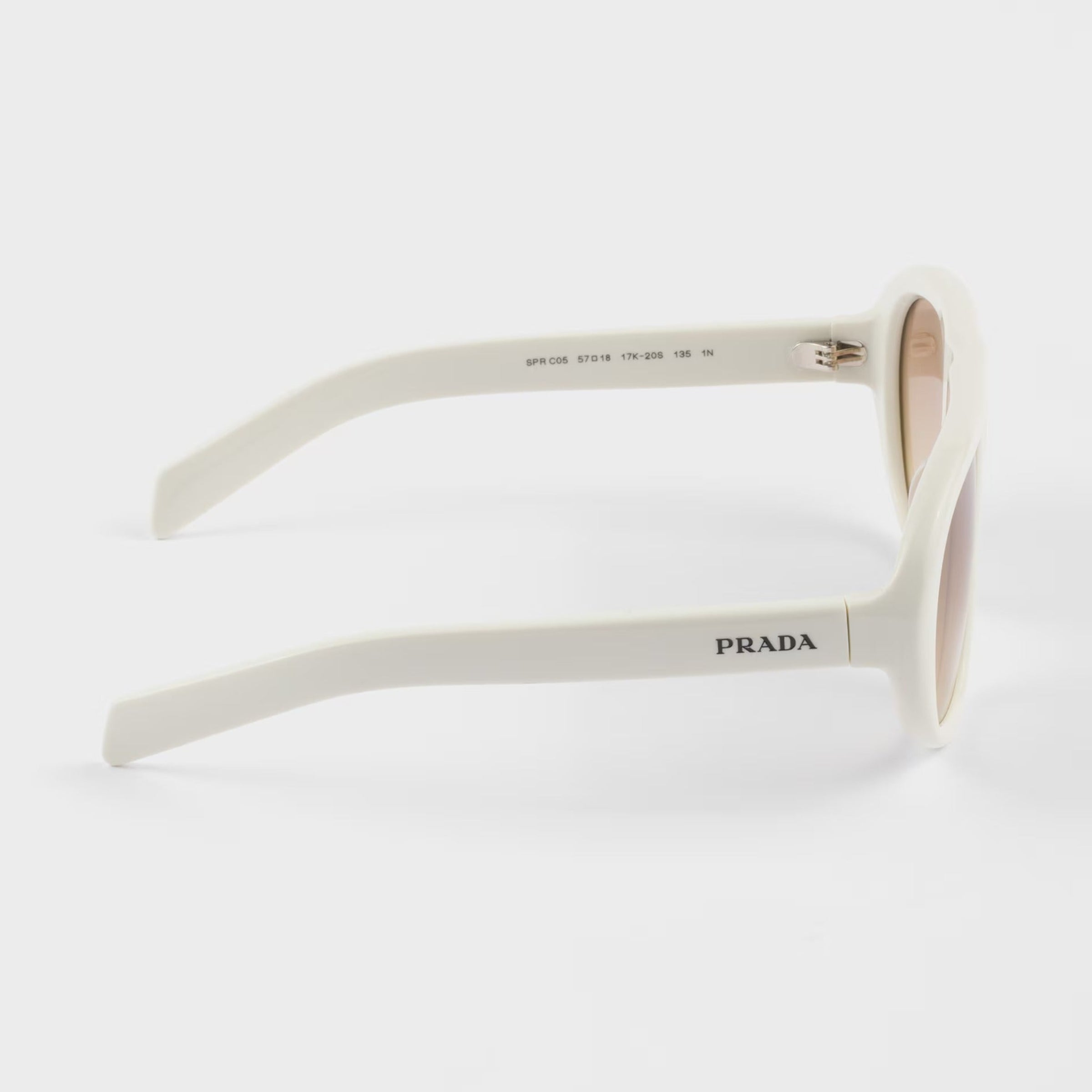 Prada Women Oversized Frame Chalky White Sunglasses