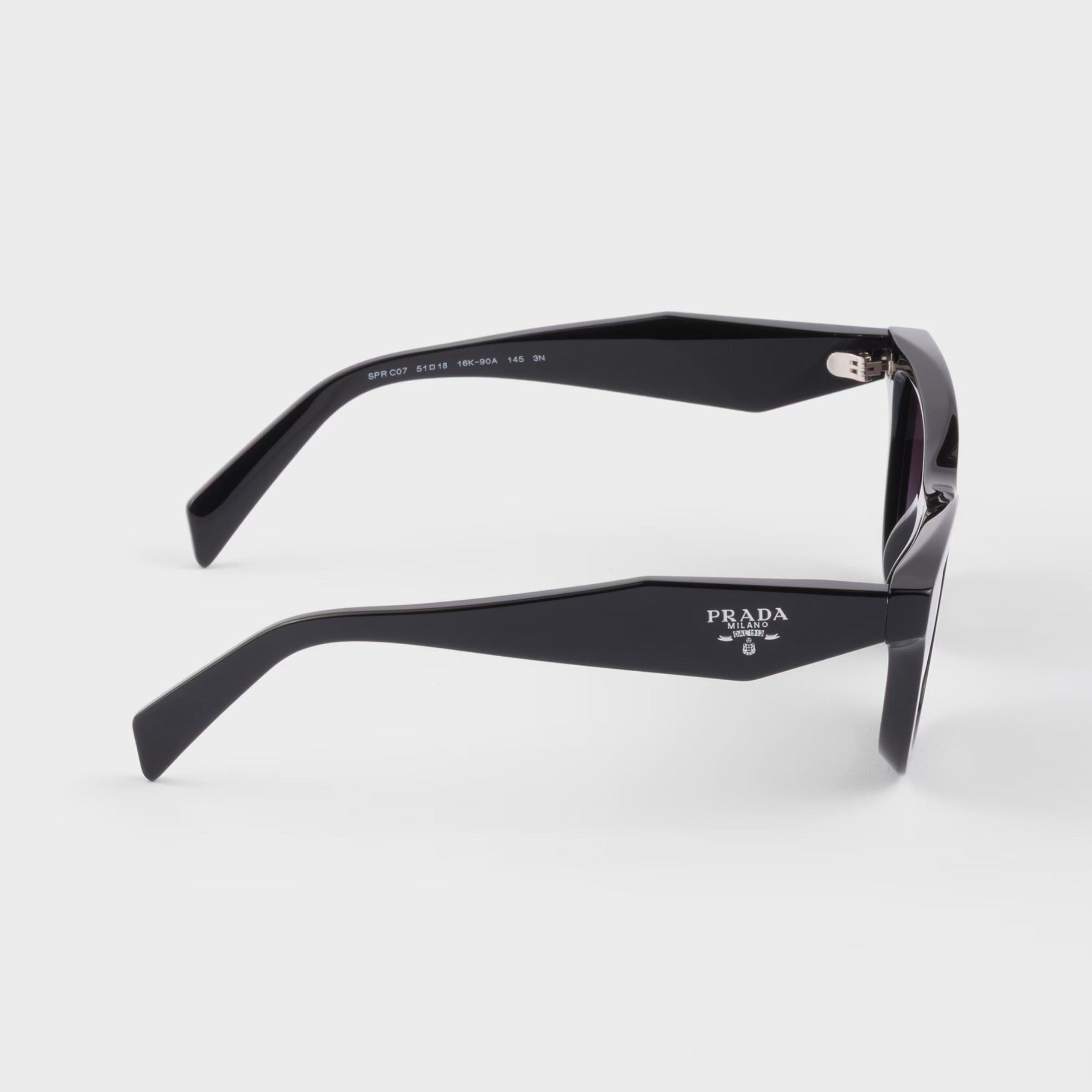 Prada Women Square Frame Black Sunglasses