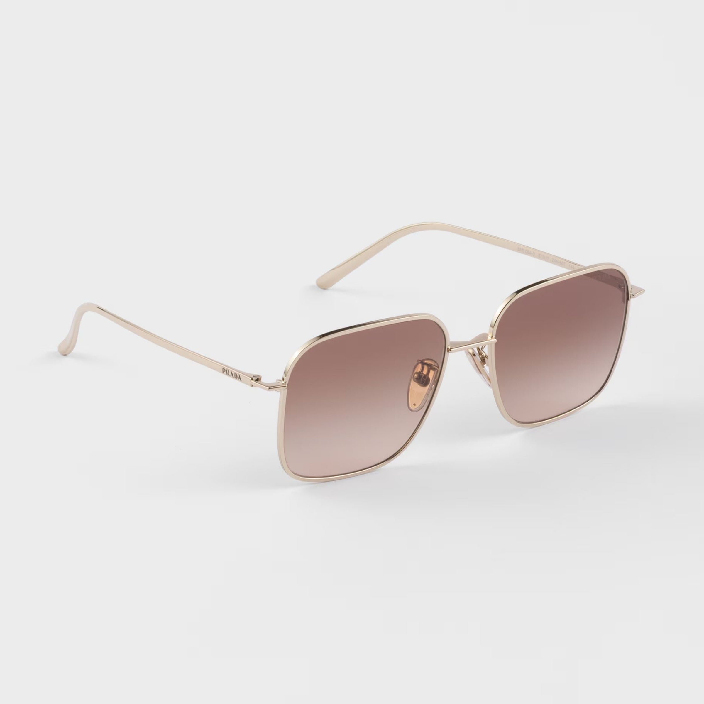 Prada Women Aviator Frame Gold Sunglasses