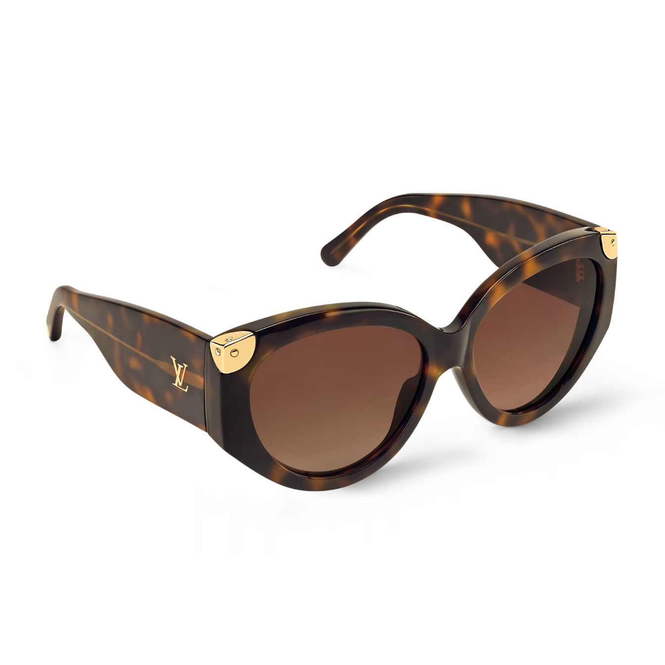 Louis Vuitton Women Cat-Eye Frame Dark Tortoise Sunglasses