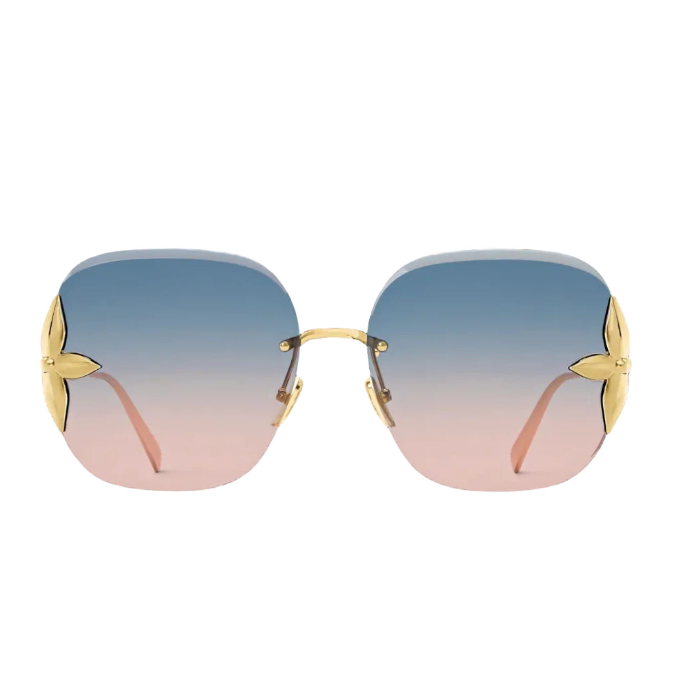 Louis Vuitton Women Square Frame Royal Gold Sunglasses