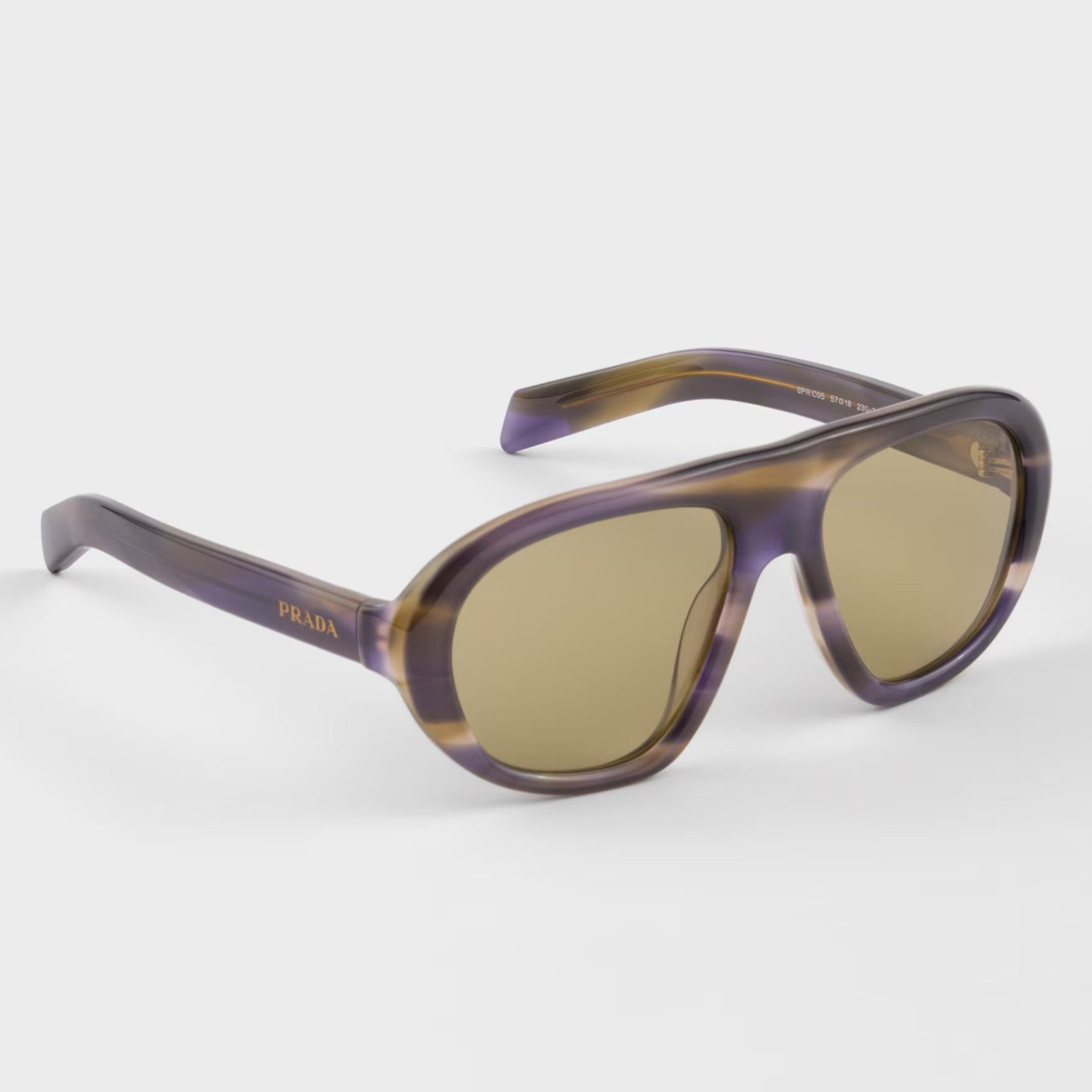 Prada Women Oversized Frame Lagoon Blue Sunglasses