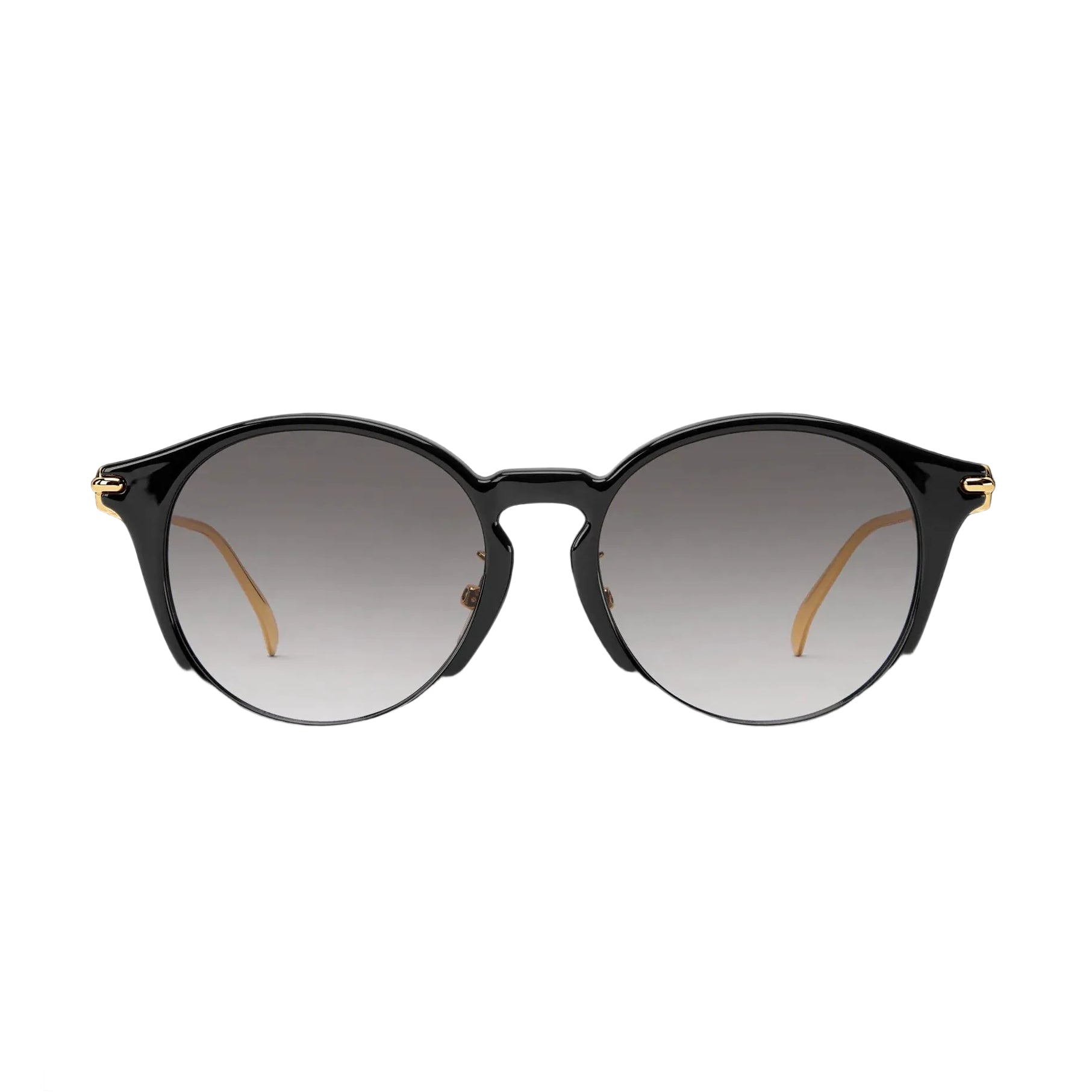 Louis Vuitton Women Round Frame Black Sunglasses