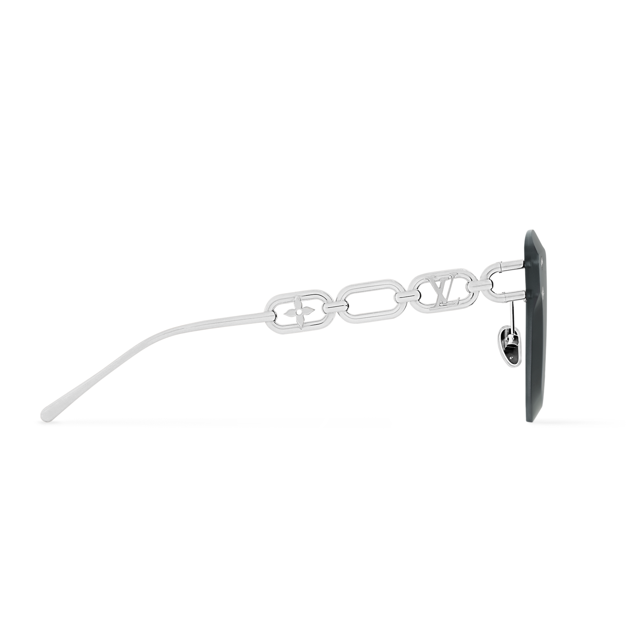 Louis Vuitton Women Cat Eye Frame Silver Sunglasses