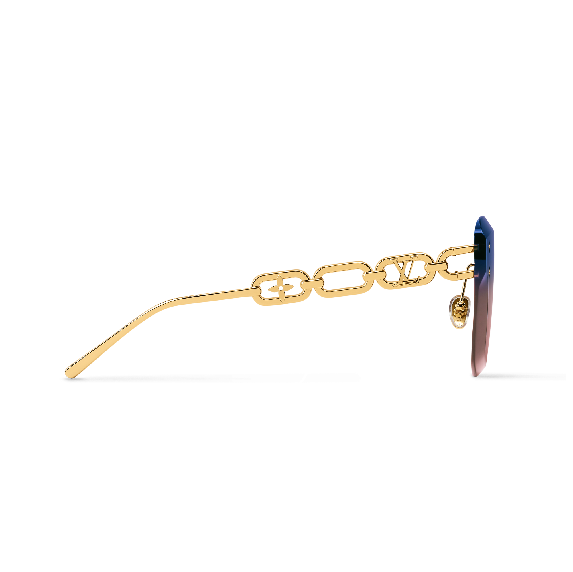 Louis Vuitton Women Cat Eye Frame Honey Gold Sunglasses