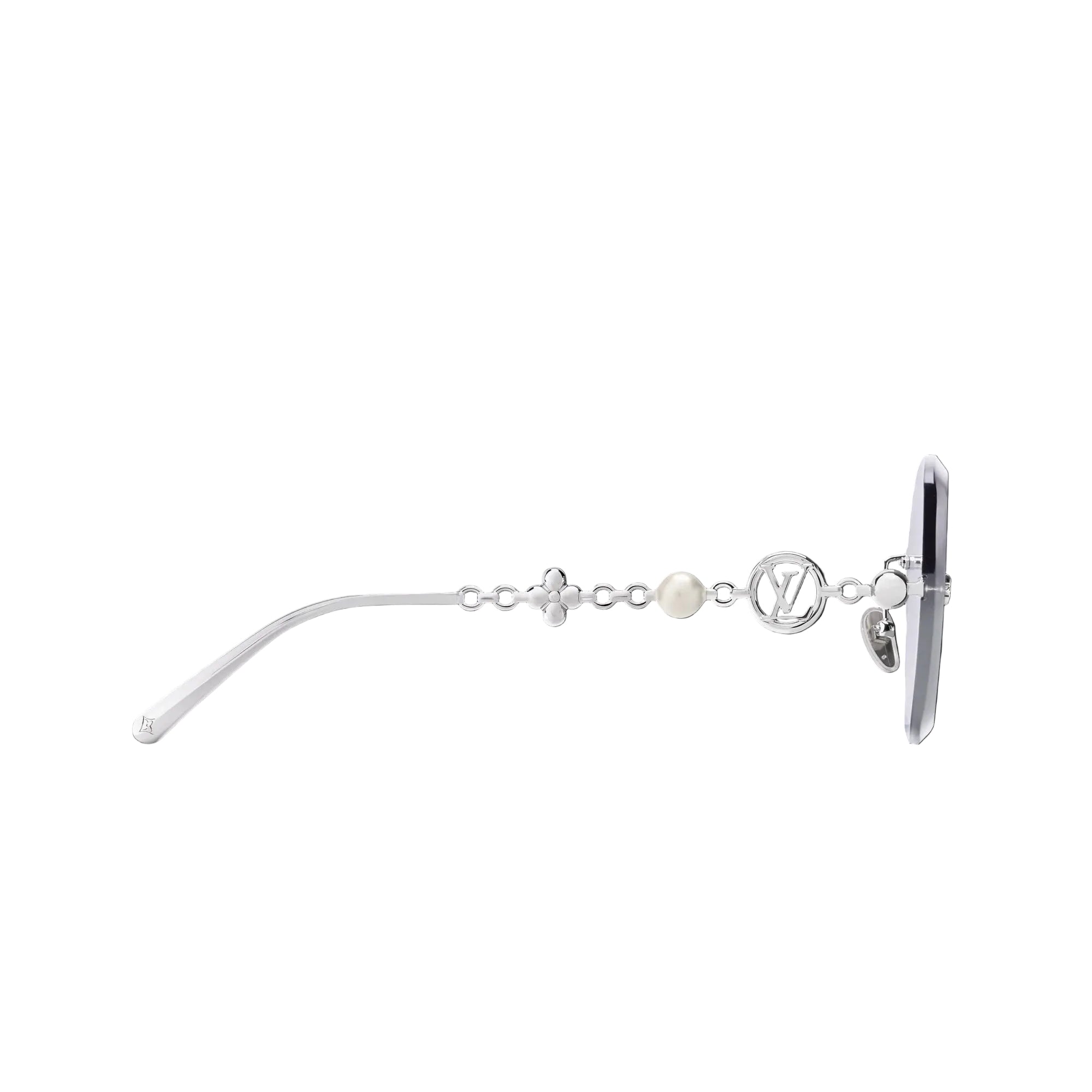 Louis Vuitton Women Square Frame Silver Sunglasses