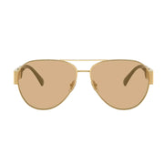 Versace Women Pilot Frame Soft Gold Sunglasses