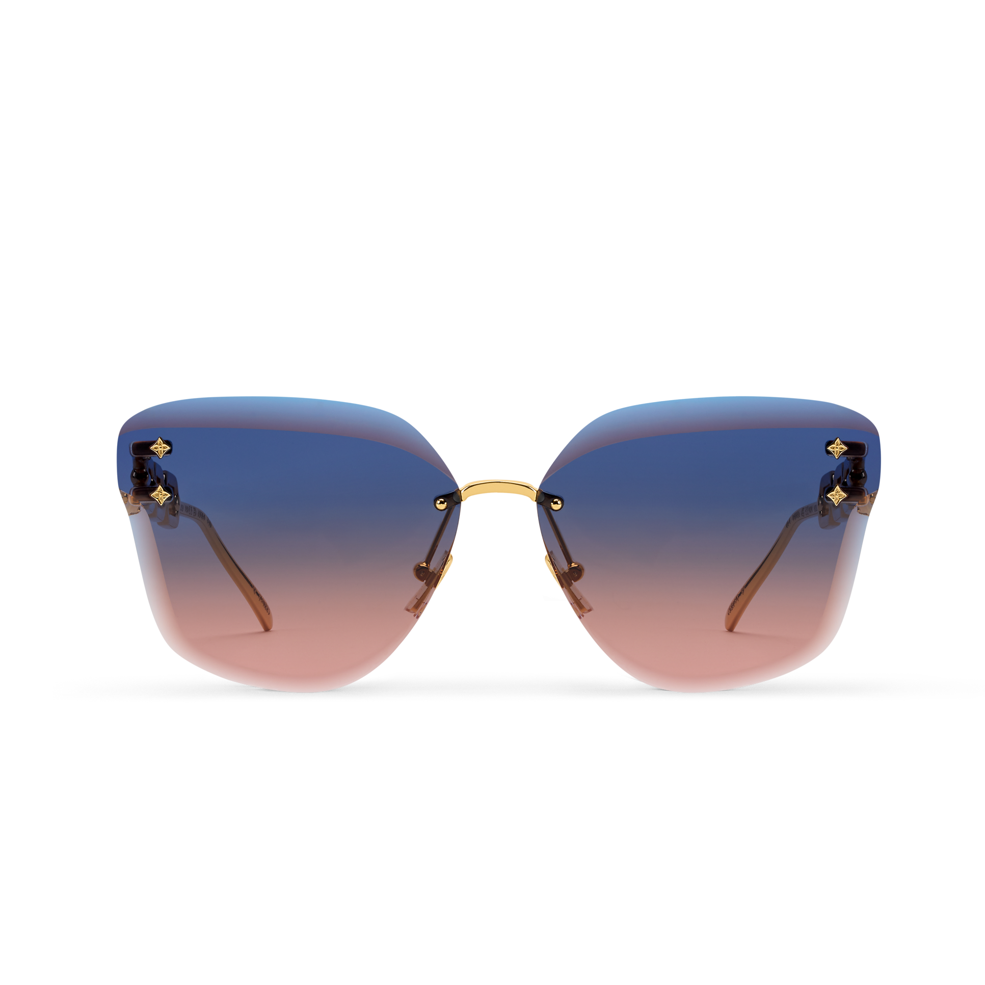 Louis Vuitton Women Cat Eye Frame Honey Gold Sunglasses