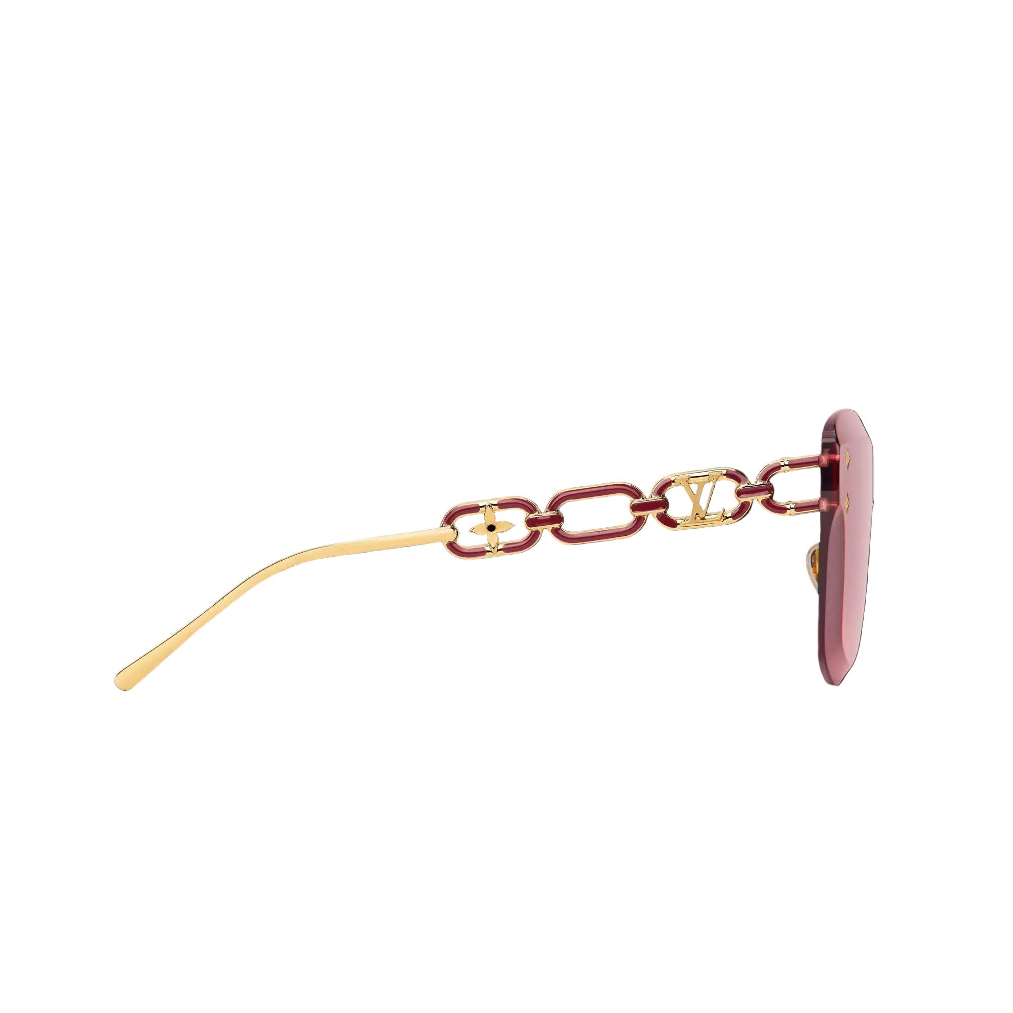 Louis Vuitton Women Cat Eye Frame Shiny Gold Sunglasses