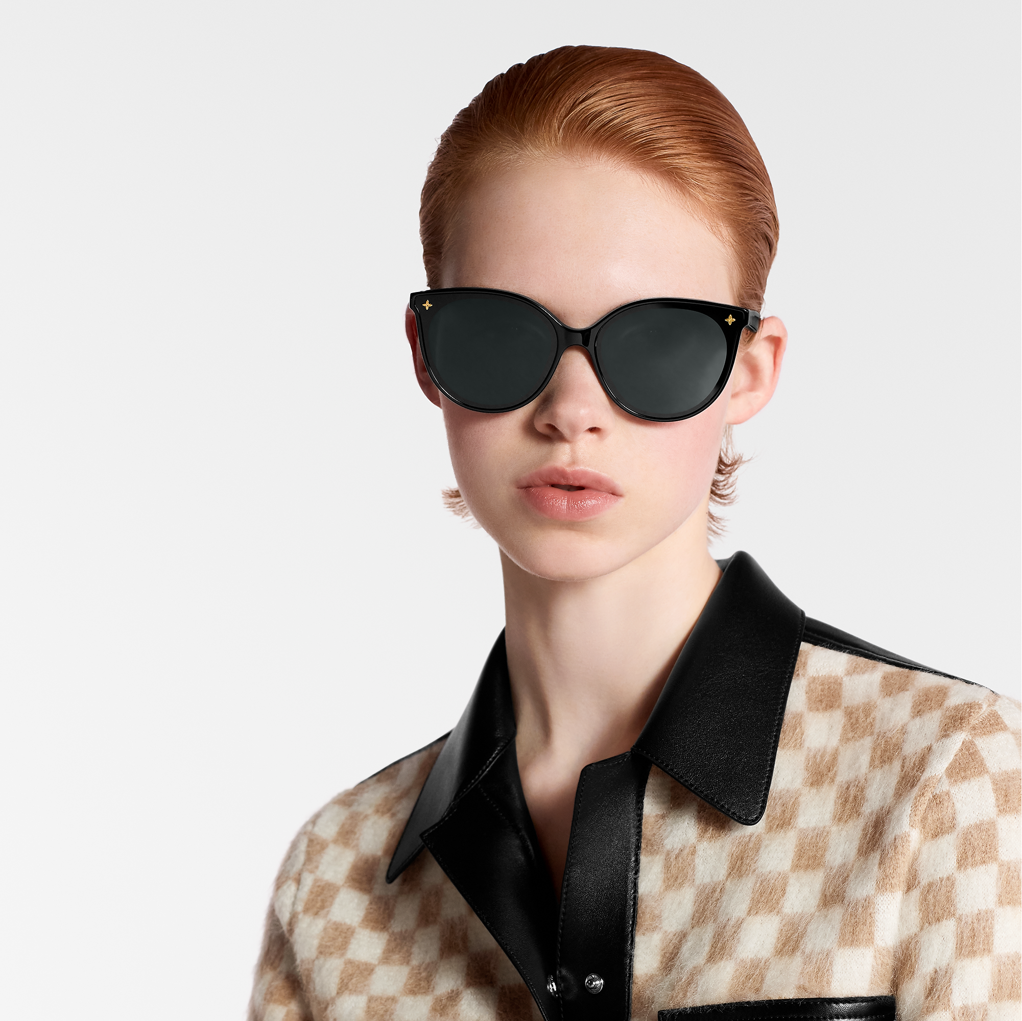 Louis Vuitton Women Cat Eye Frame Jet Black Sunglasses