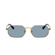 Versace Women Rectangular Frame Shiny Gold Sunglasses
