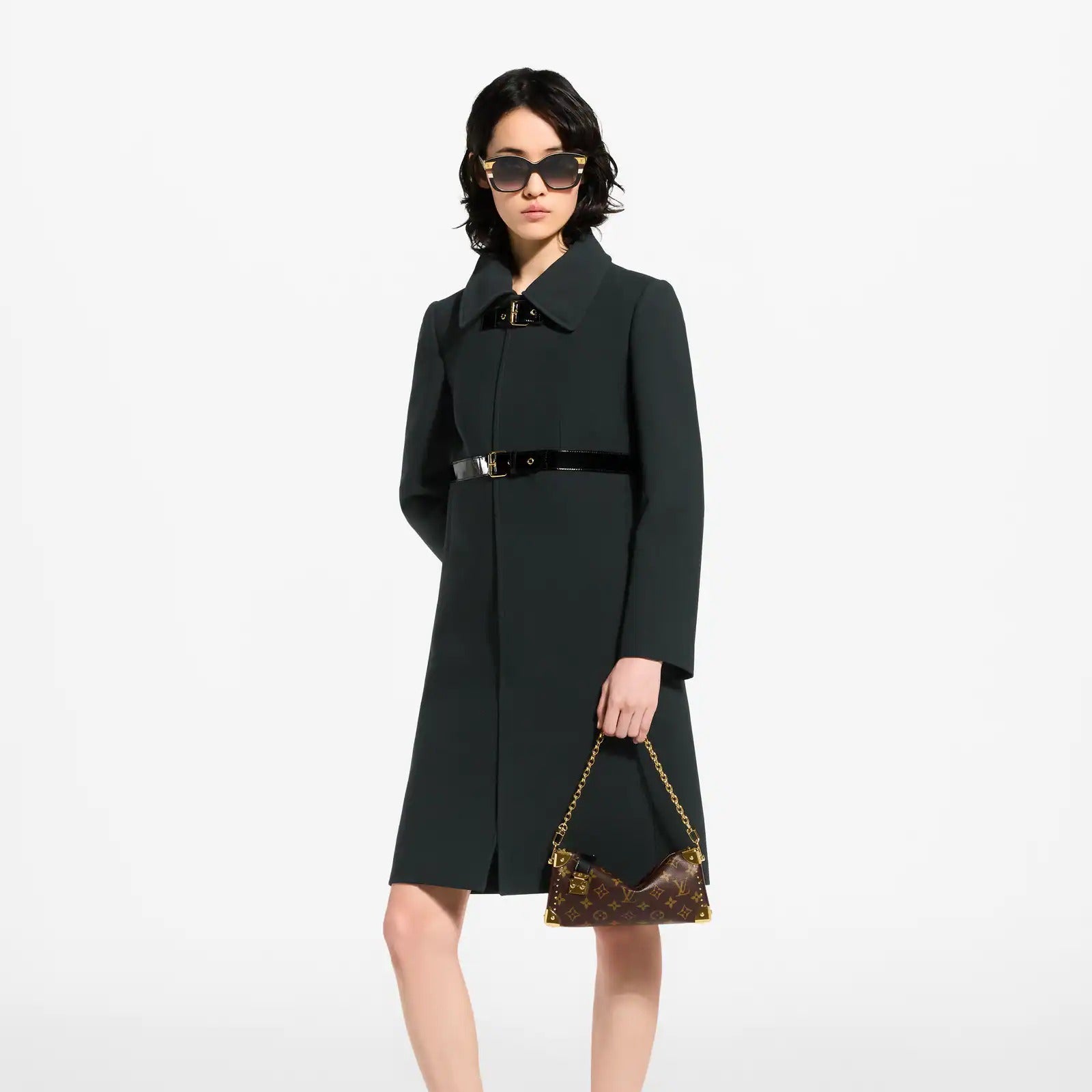 Louis Vuitton Women Square Frame Dark Tortoise Sunglasses