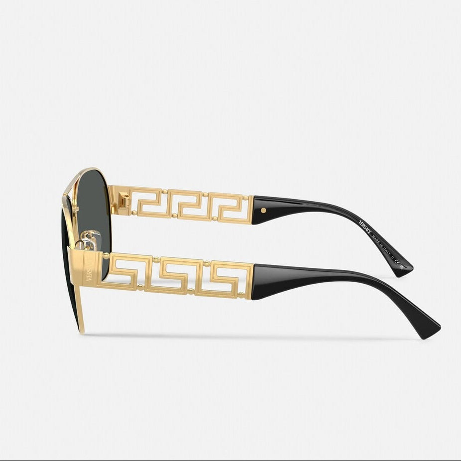 Versace Women Pilot Frame Gold Sunglasses