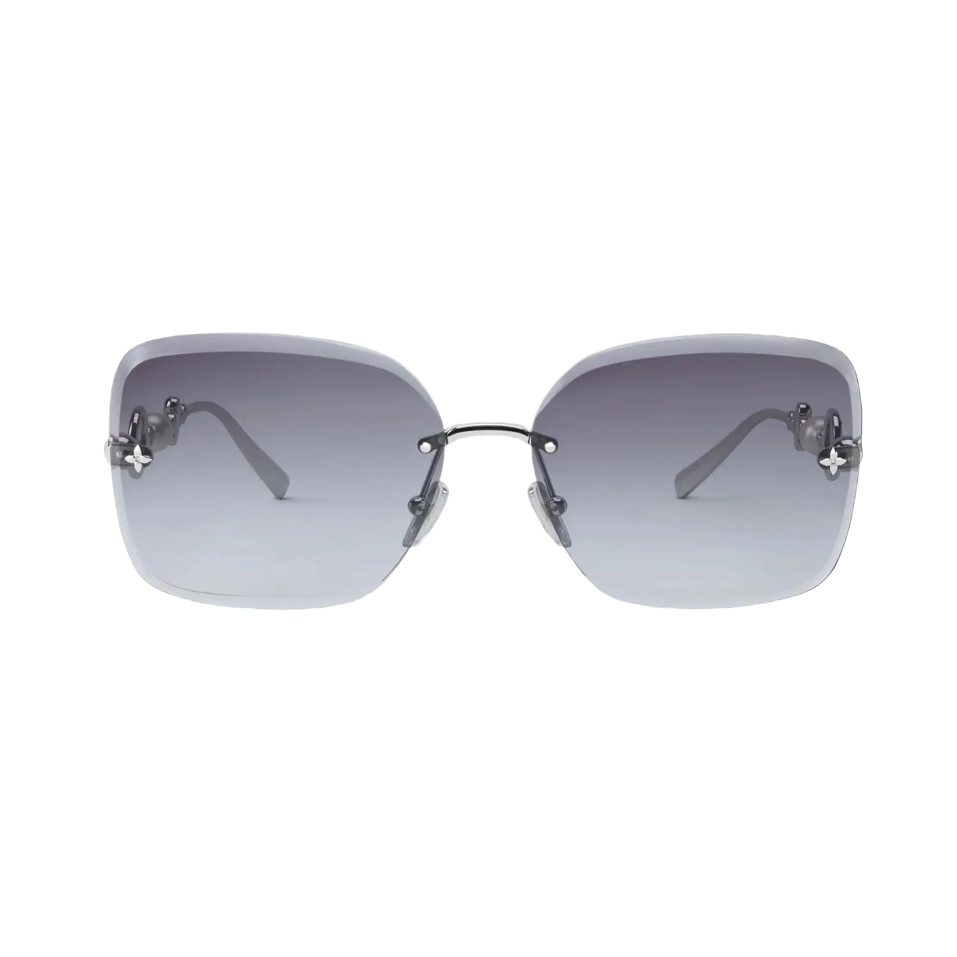 Louis Vuitton Women Square Frame Silver Sunglasses