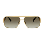Versace Women Rectangular Frame Royal Gold Sunglasses