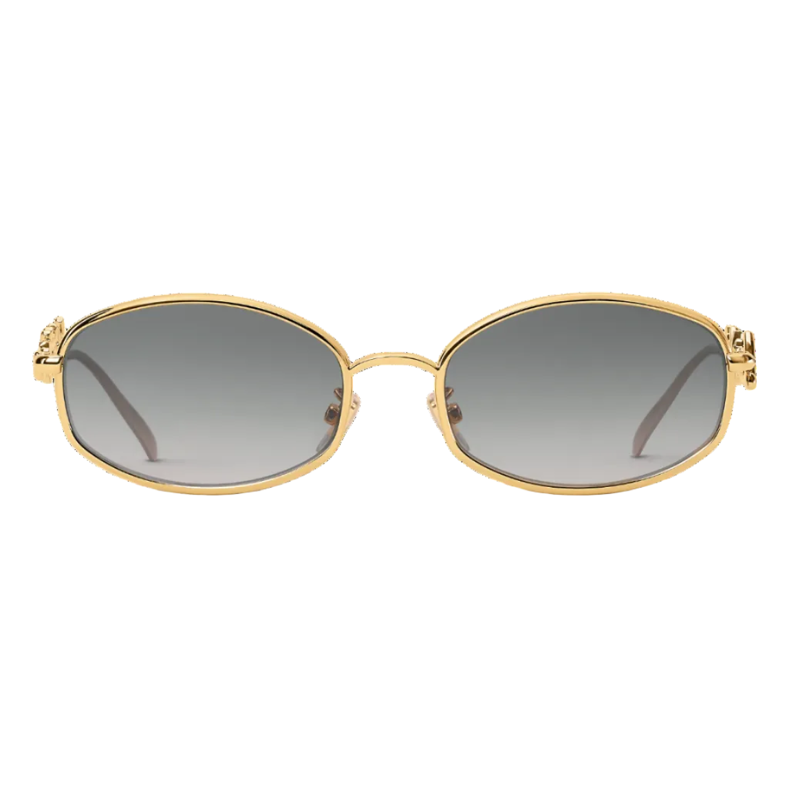 Louis Vuitton Women Round Frame Gold Sunglasses