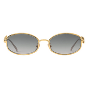 Louis Vuitton Women Round Frame Gold Sunglasses