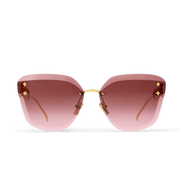Louis Vuitton Women Cat Eye Frame Shiny Gold Sunglasses