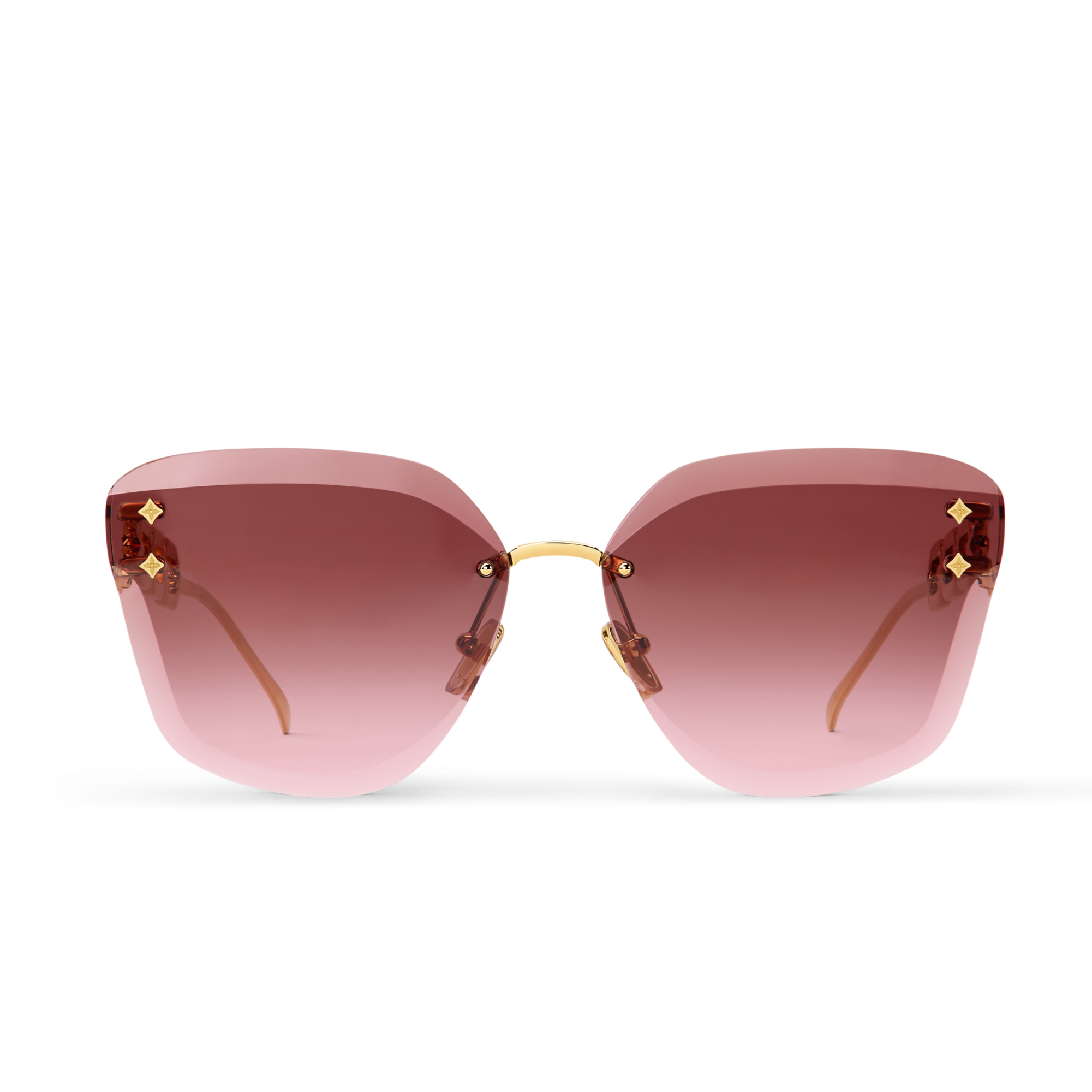 Louis Vuitton Women Cat Eye Frame Shiny Gold Sunglasses