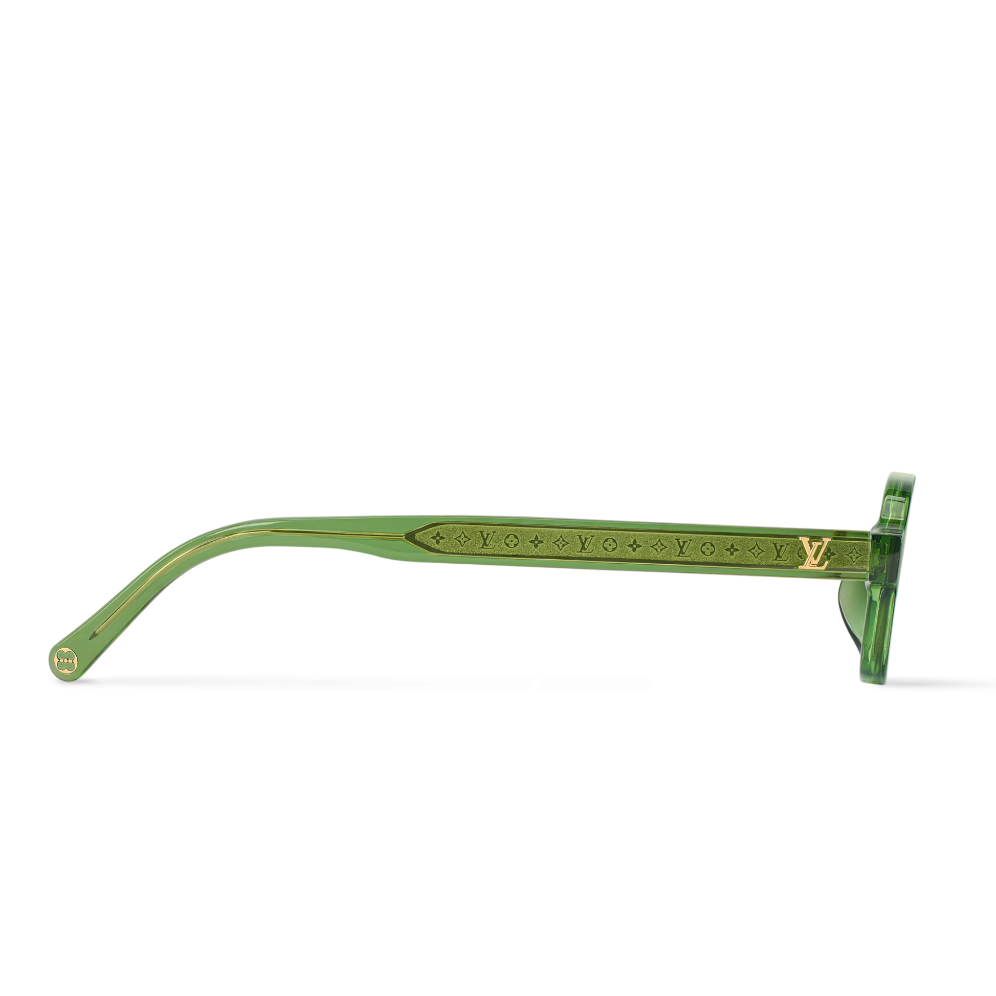Louis Vuitton Women Rectangle Frame Green Sunglasses