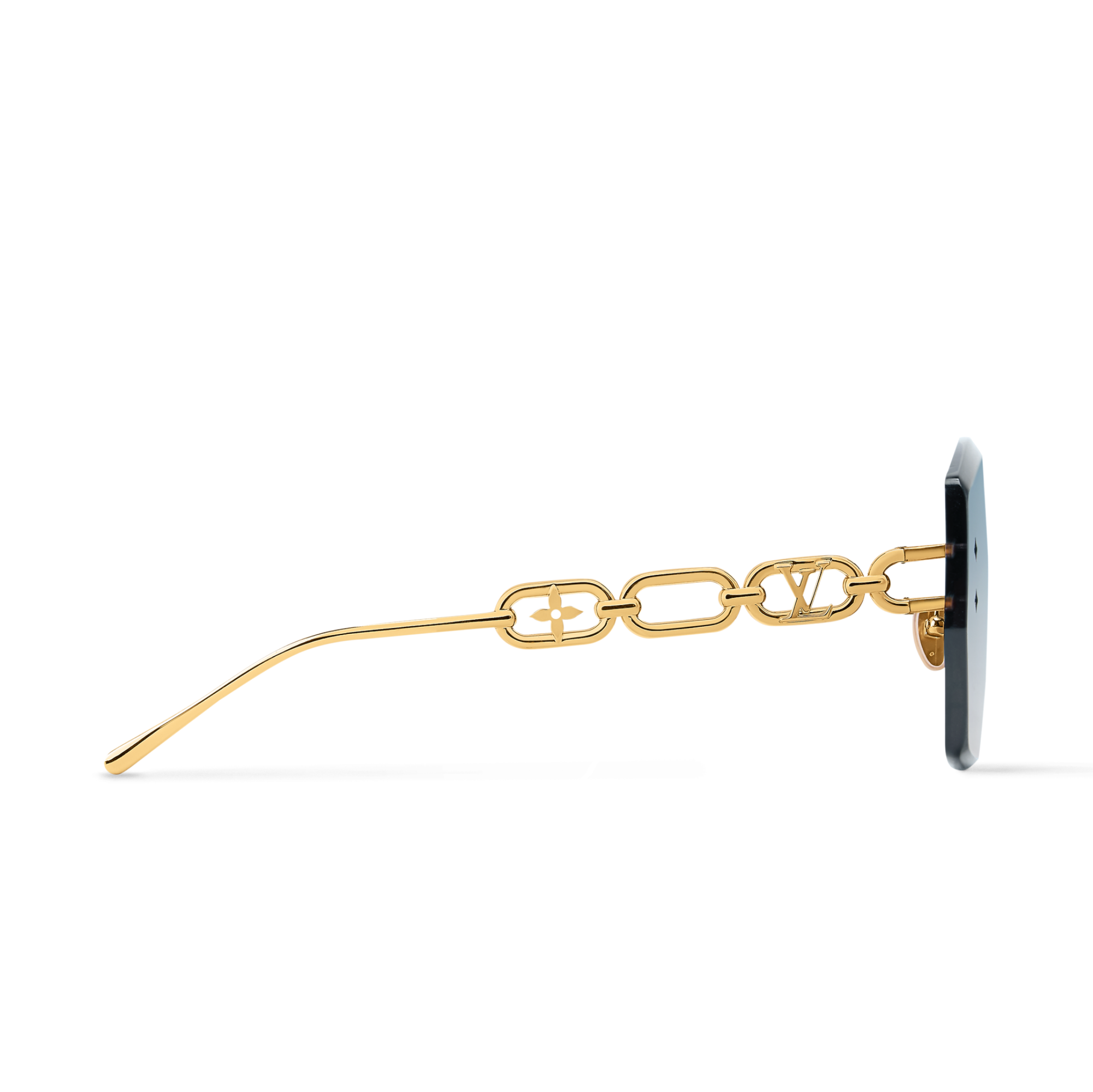 Louis Vuitton Women Mask Frame Gold Sunglasses