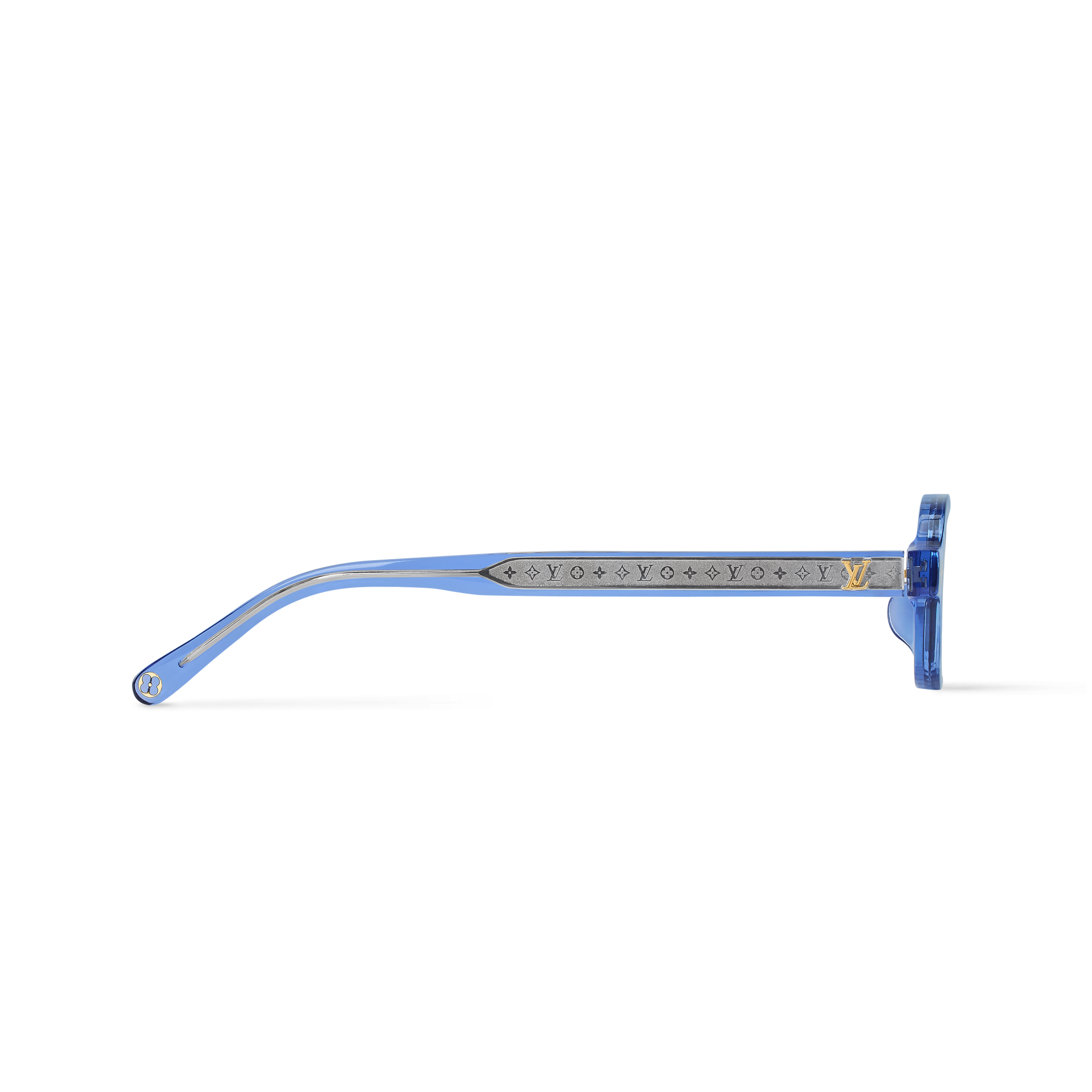 Louis Vuitton Women Rectangle Frame Blue Sunglasses