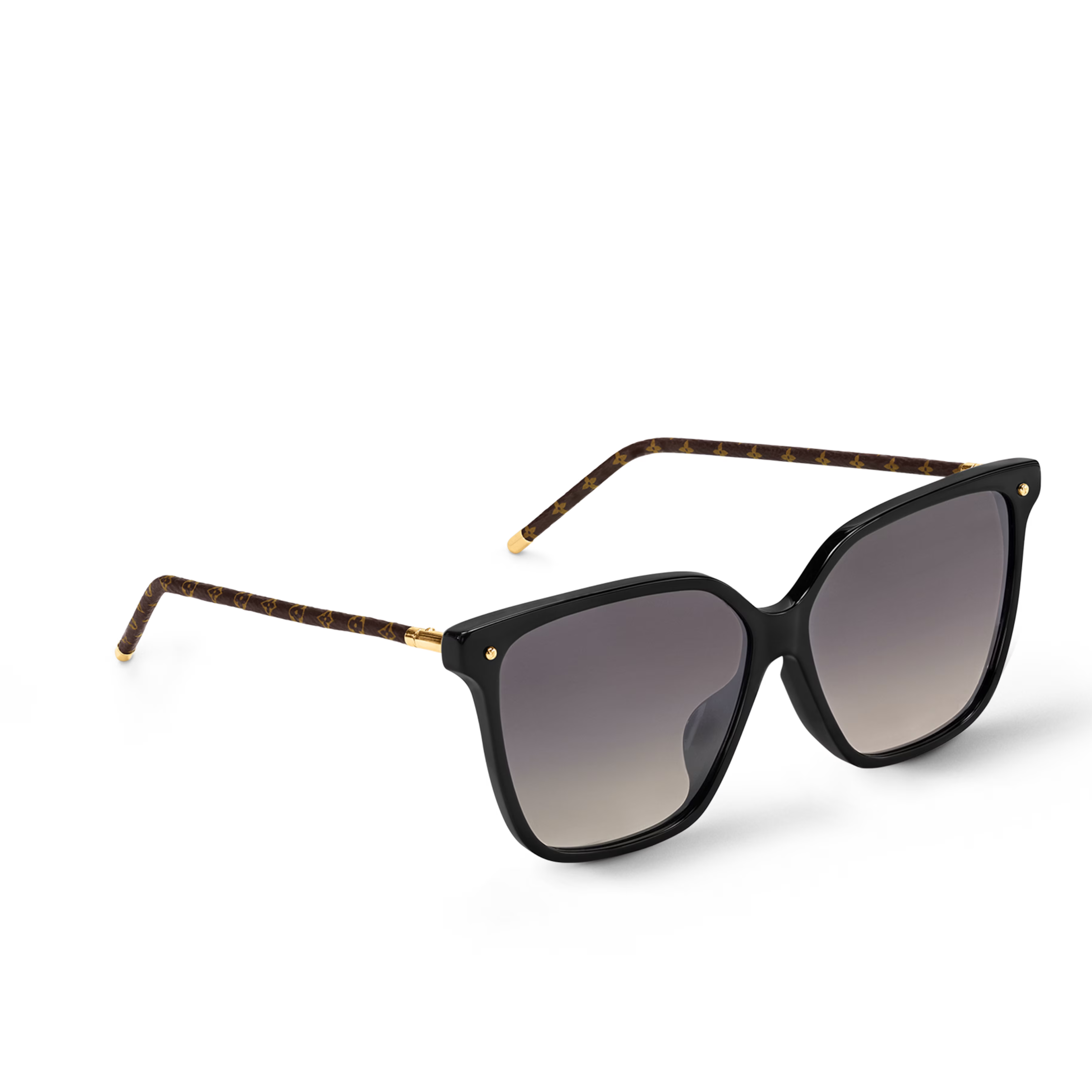 Louis Vuitton Women Square Frame Pitch Black Sunglasses