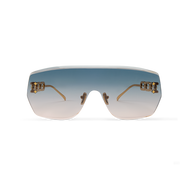 Louis Vuitton Women Mask Frame Gold Sunglasses