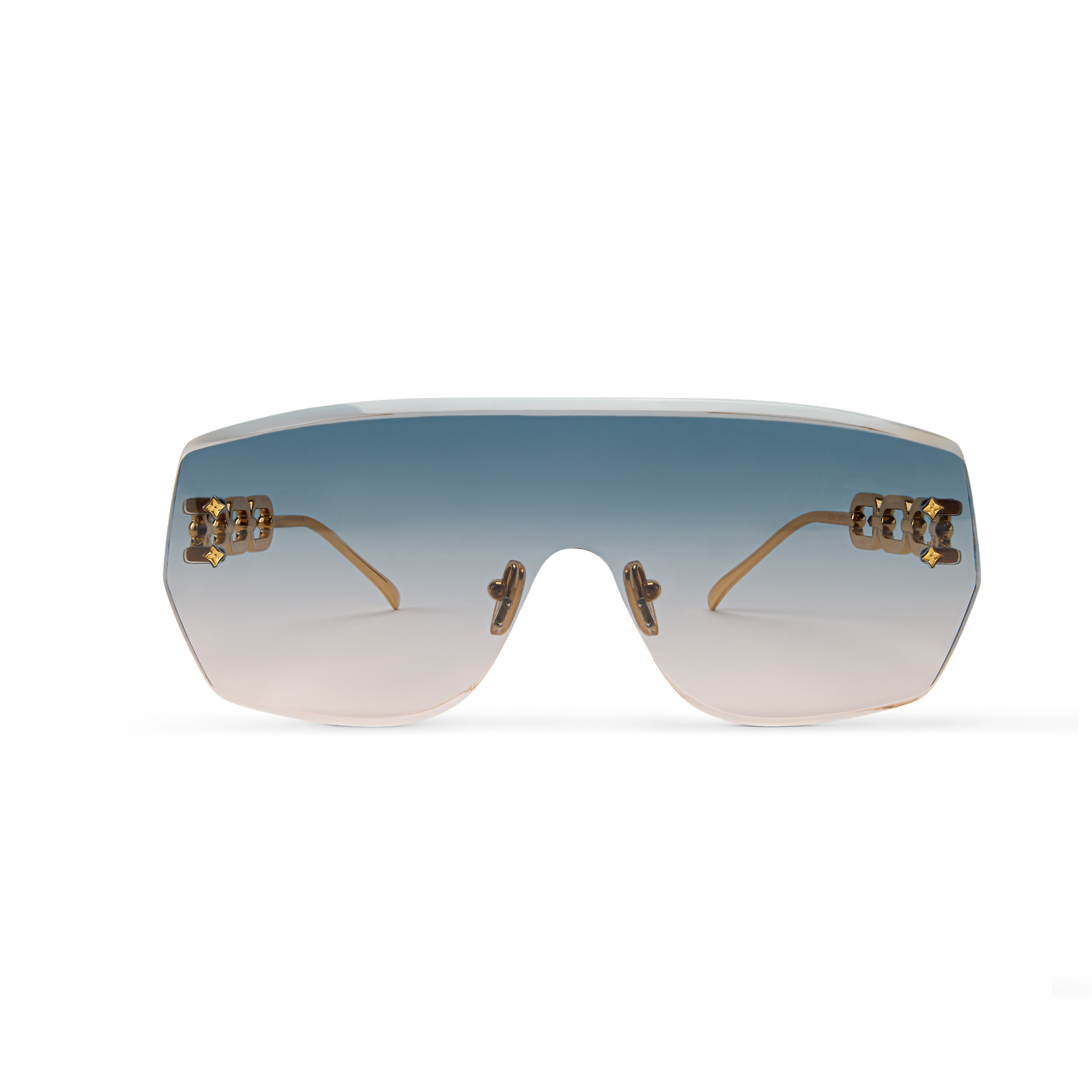 Louis Vuitton Women Mask Frame Gold Sunglasses