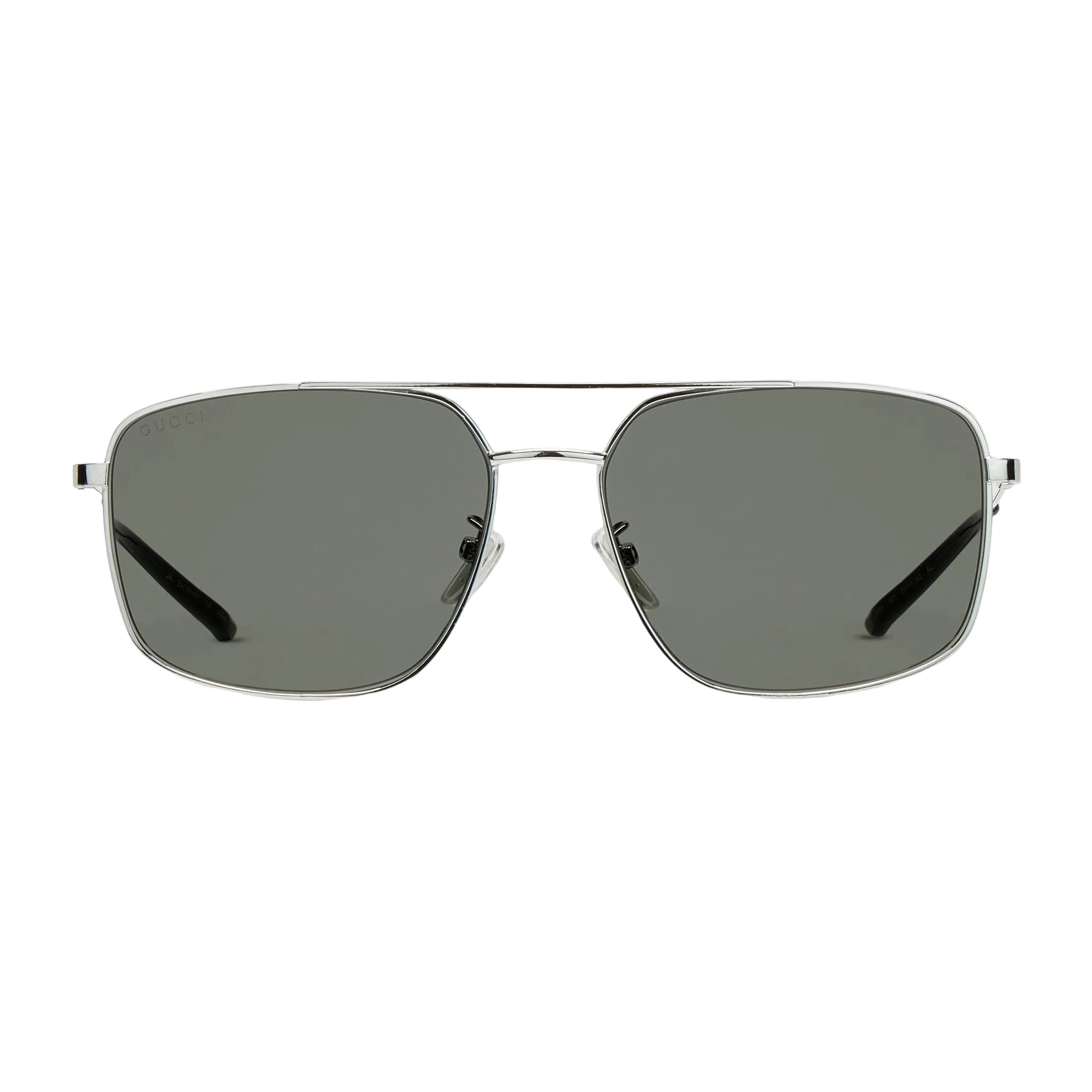 Gucci Men Specialized Fit Navigator Frame Silver Sunglasses
