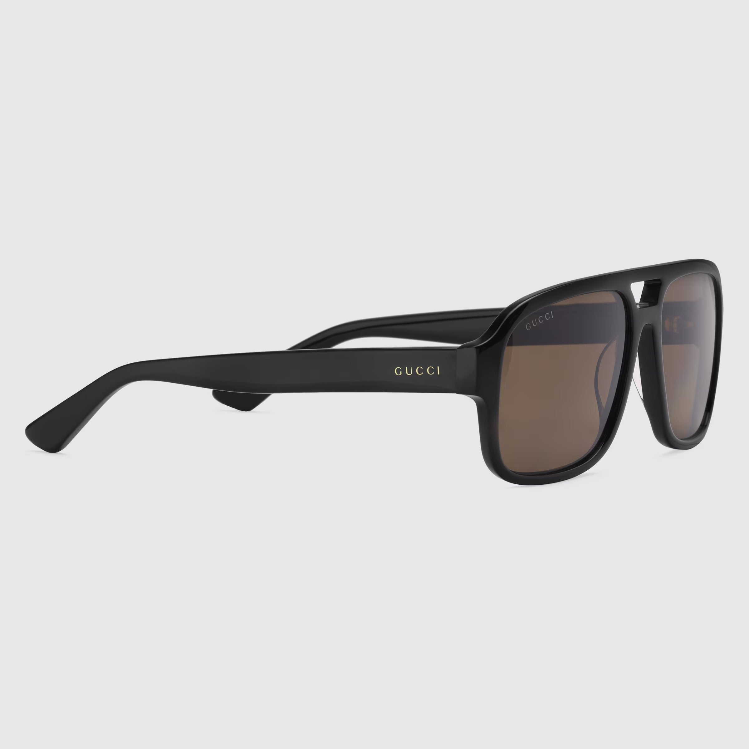 Gucci Women Navigator Frame Black Sunglasses