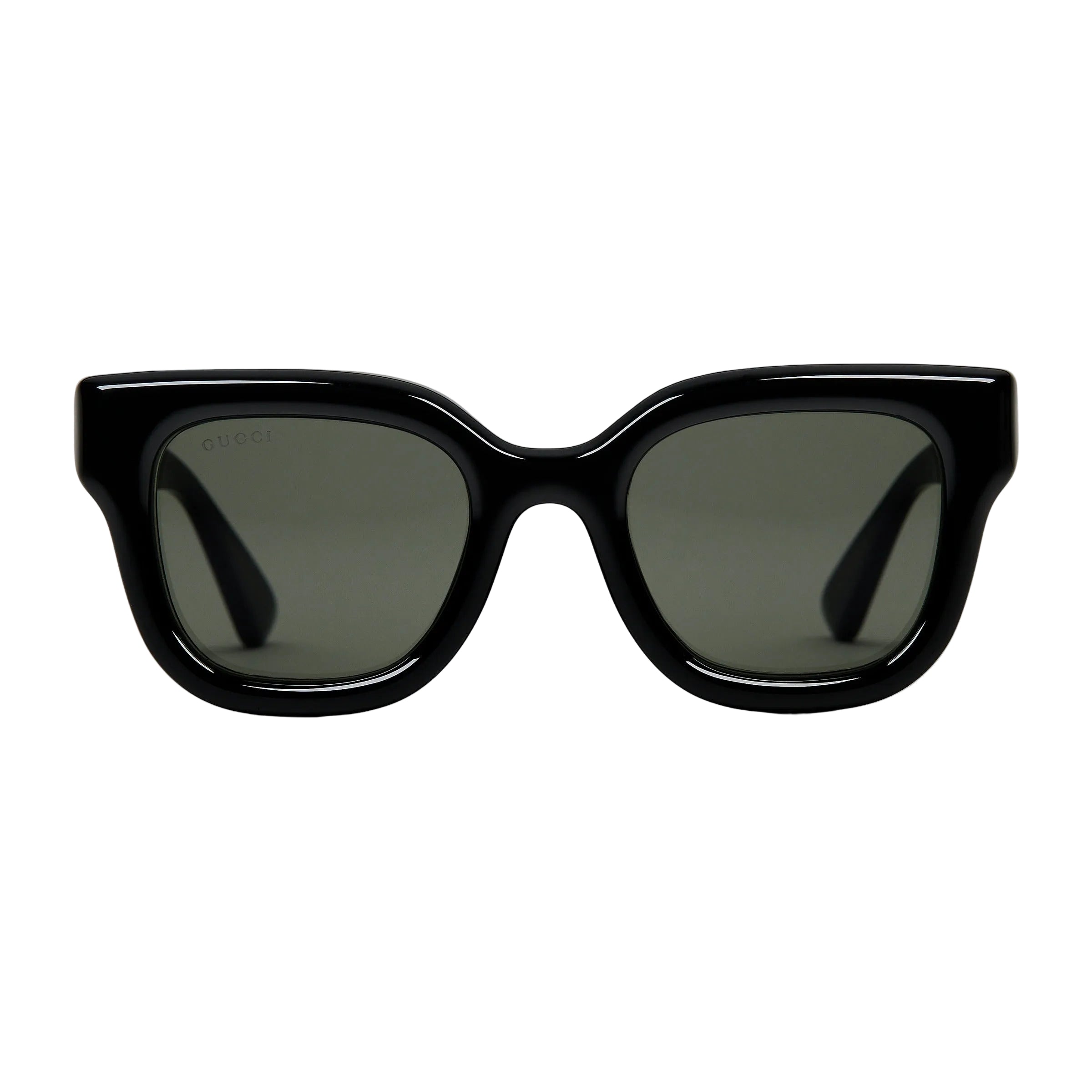Gucci Women Round Frame Light Black Sunglasses