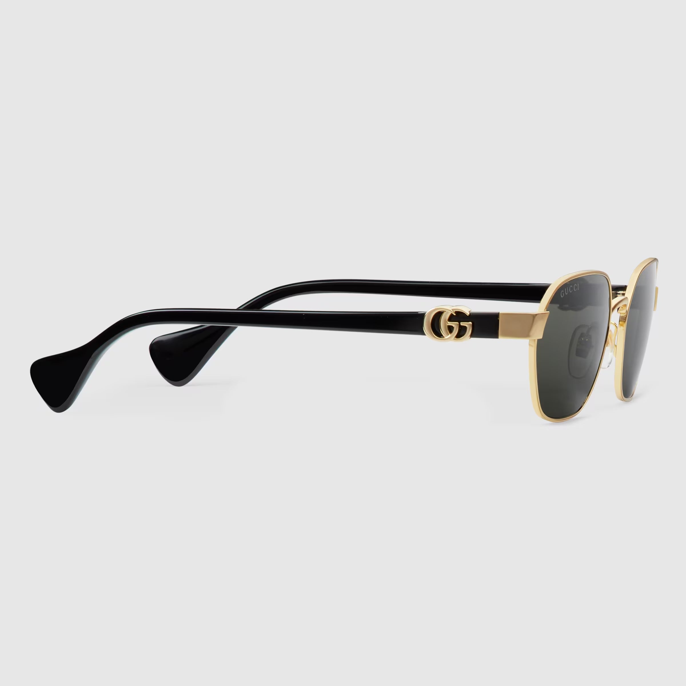 Gucci Women Round Frame Shine Gold  Sunglasses