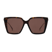 Gucci Women Square Frame Shiny Brown Sunglasses