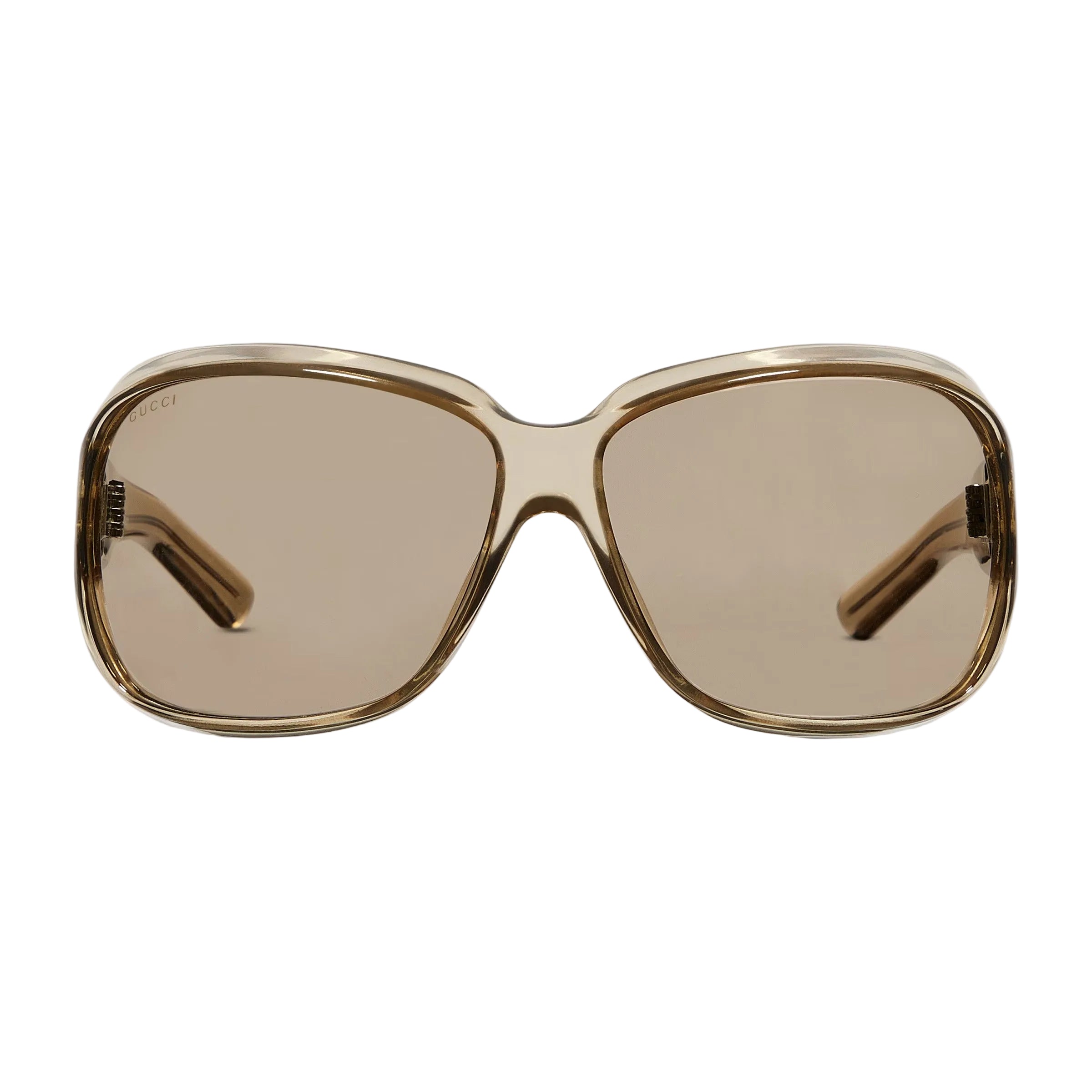 Gucci Women Square Frame Beige Sunglasses