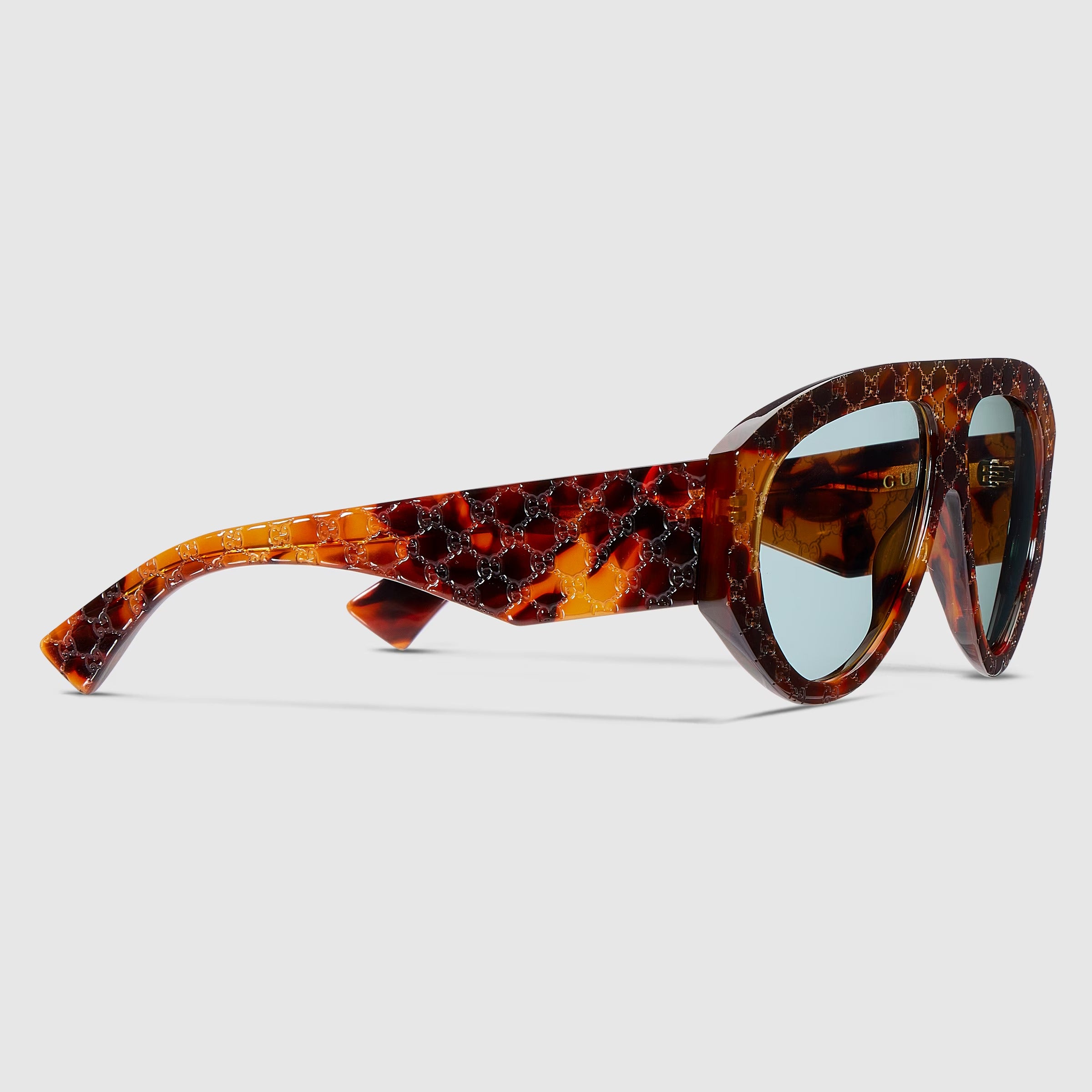 Gucci Women Mask Frame Light Brown Sunglasses
