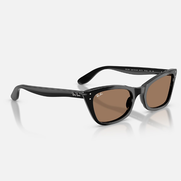 Ray Ban Women Cat Eye Frame Polished Black Sunglasses