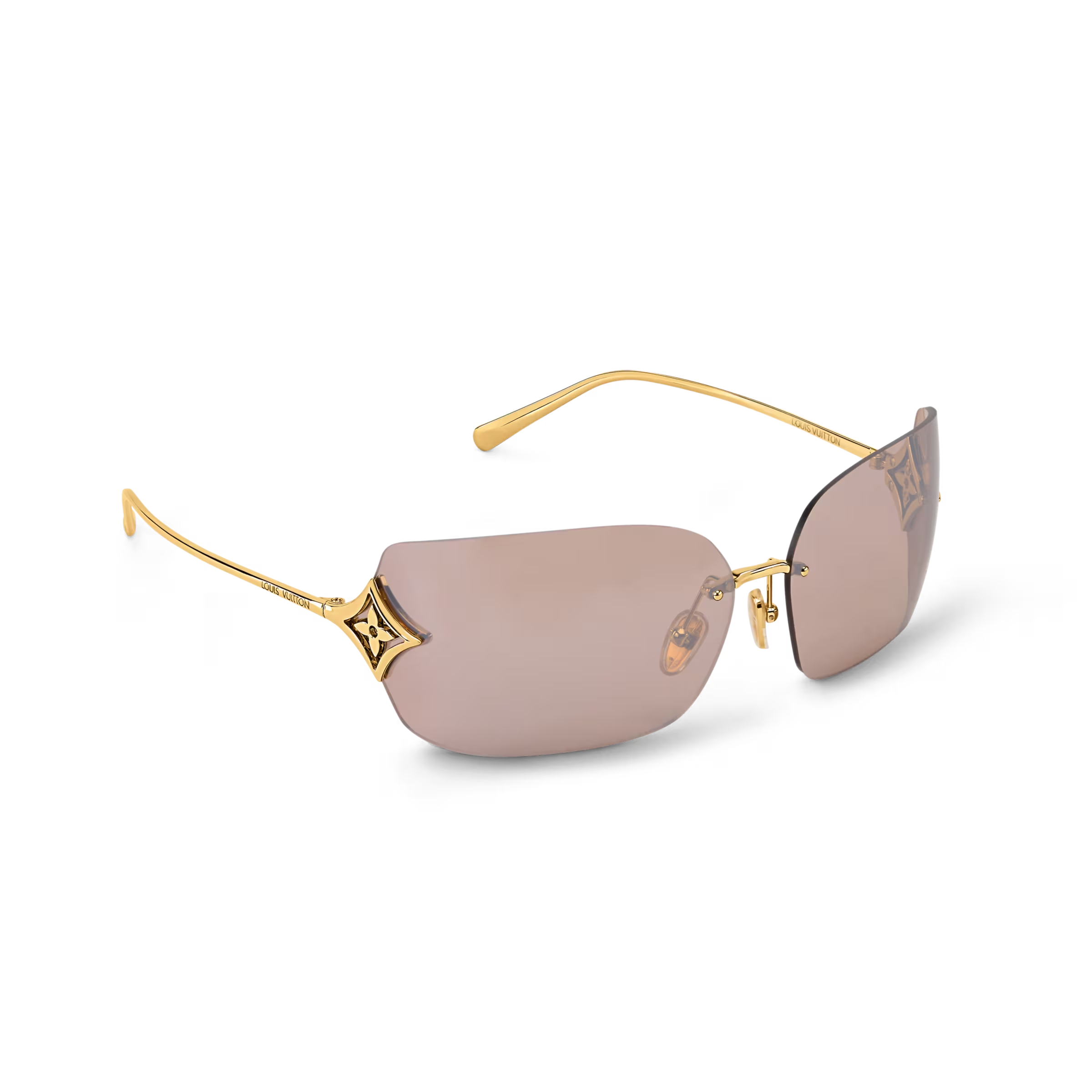 Louis Vuitton Women Rimless Frame Gold Sunglasses
