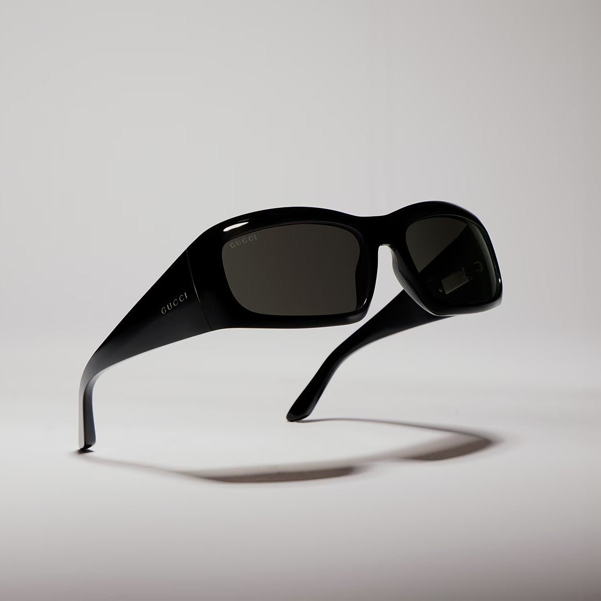 Gucci Women Rectangular Frame Black Sunglasses