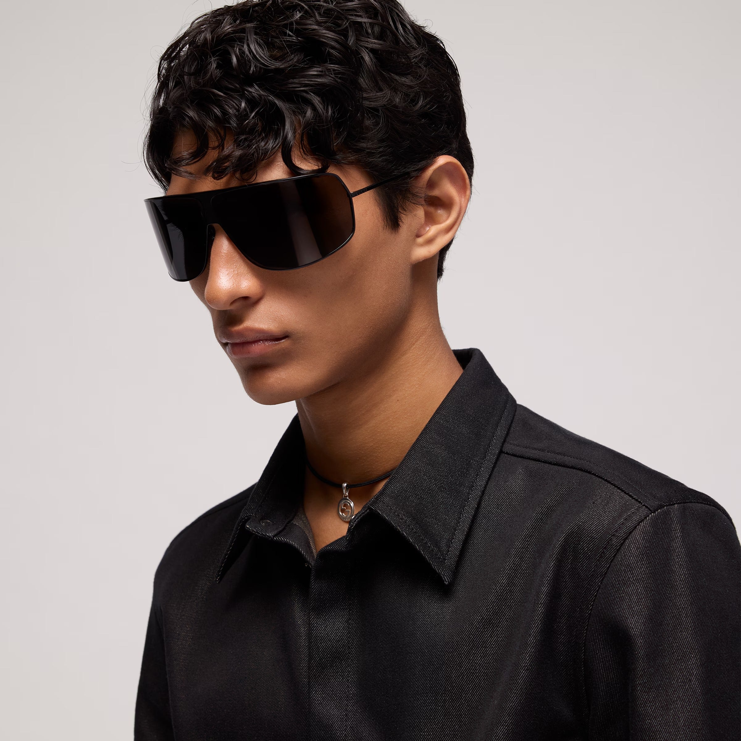 Gucci Women Mask Frame Black Sunglasses