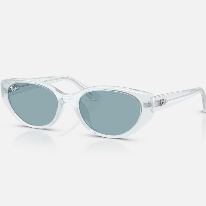 Ray Ban Women Pillow Frame Transparent Ice Sunglasses