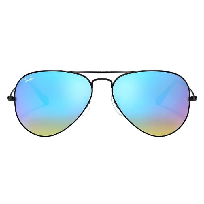 Ray Ban Men Pilot Frame Deep Black Sunglasses