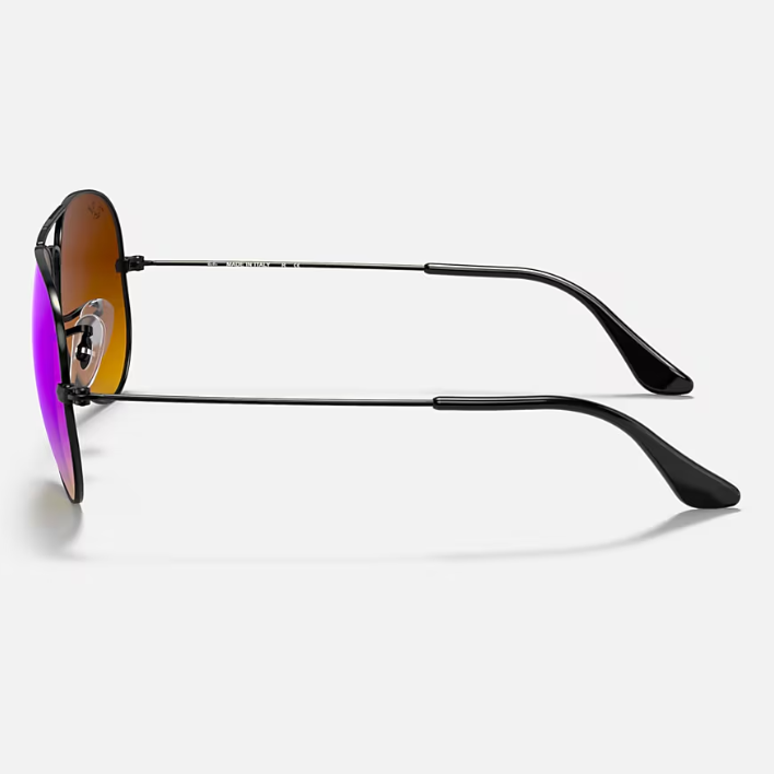 Ray Ban Men Pilot Frame Deep Black Sunglasses