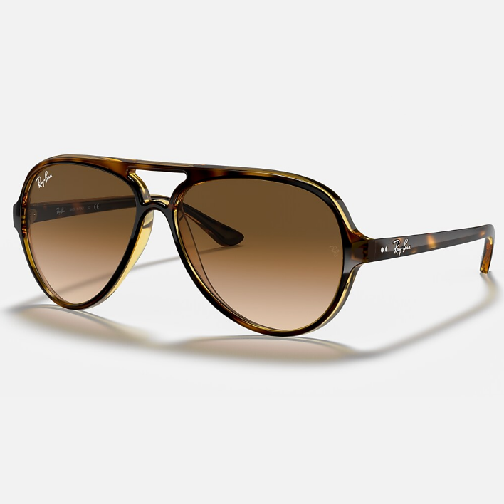 Ray Ban Men Pilot Frame Polished Light Havana Sunglasses