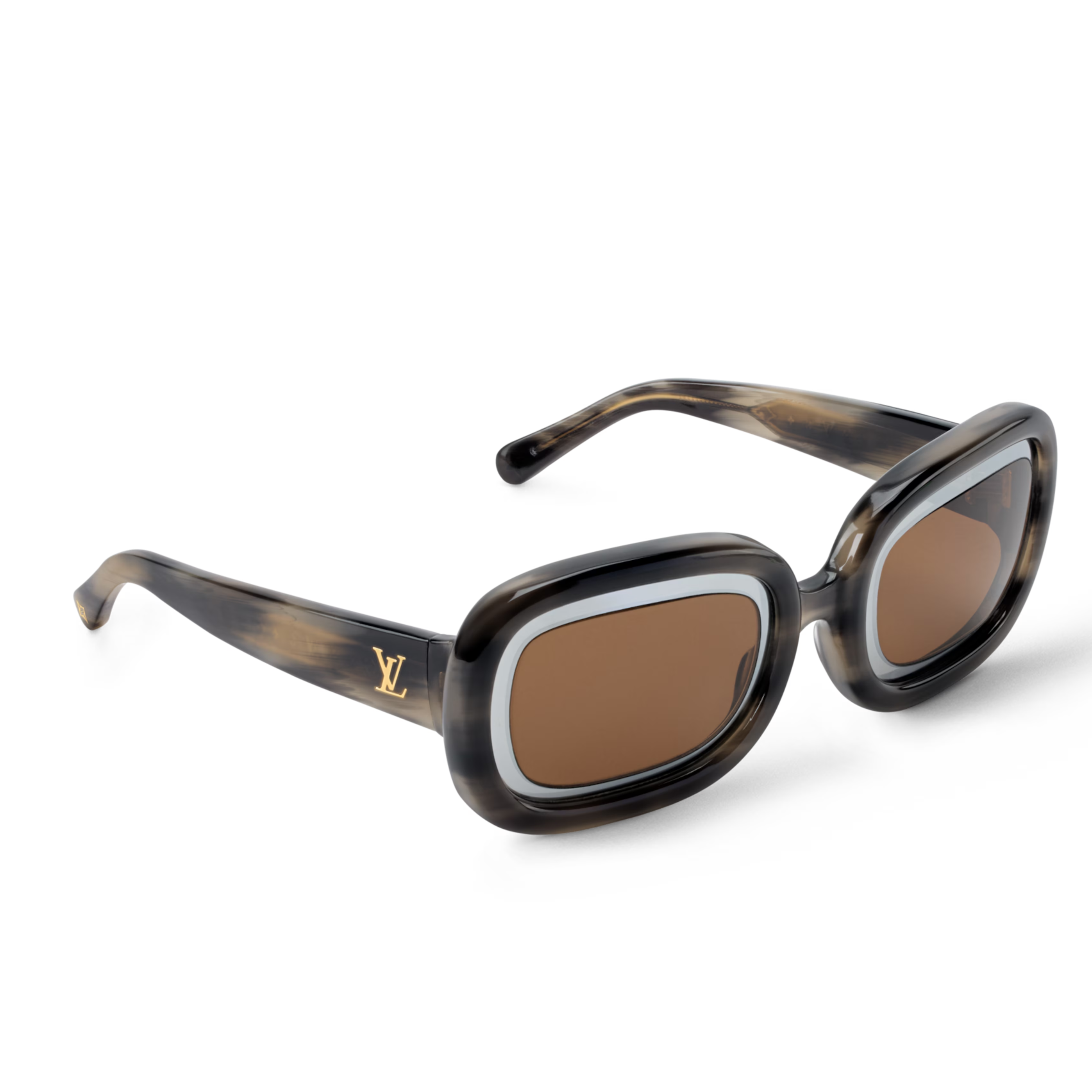 Louis Vuitton Women Square Frame Ink Black Sunglasses