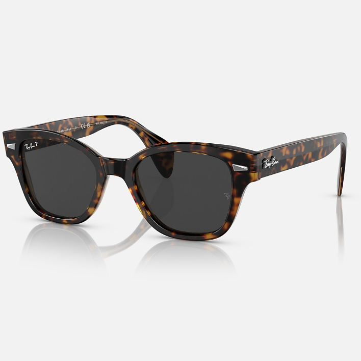 Ray Ban Women Square Frame Espresso Brown Sunglasses