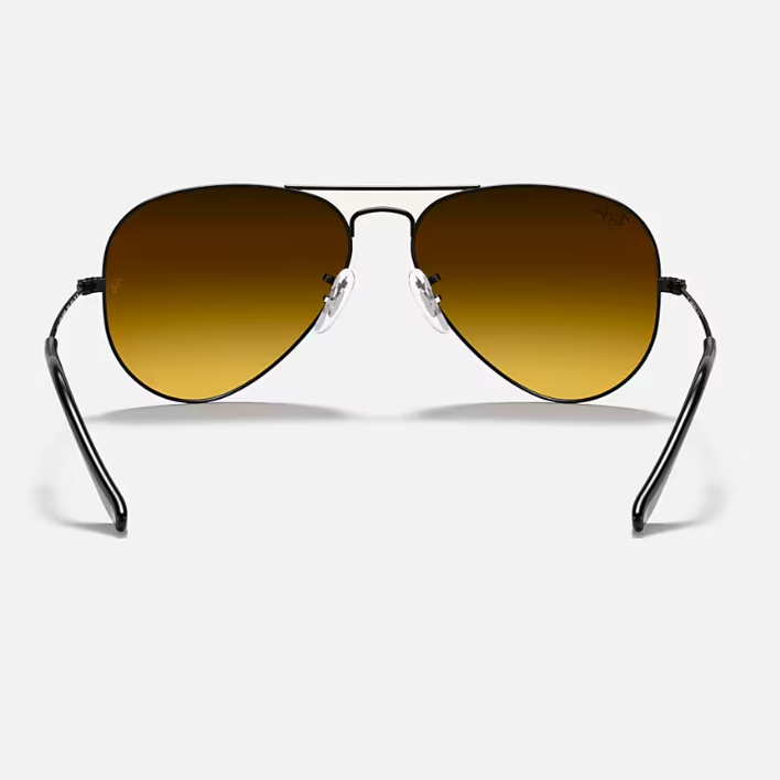 Ray Ban Men Pilot Frame Deep Black Sunglasses