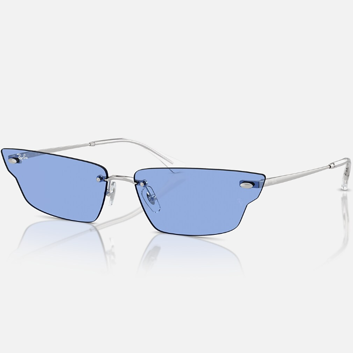 Ray Ban Men Irregular Frame Frost Silver Sunglasses