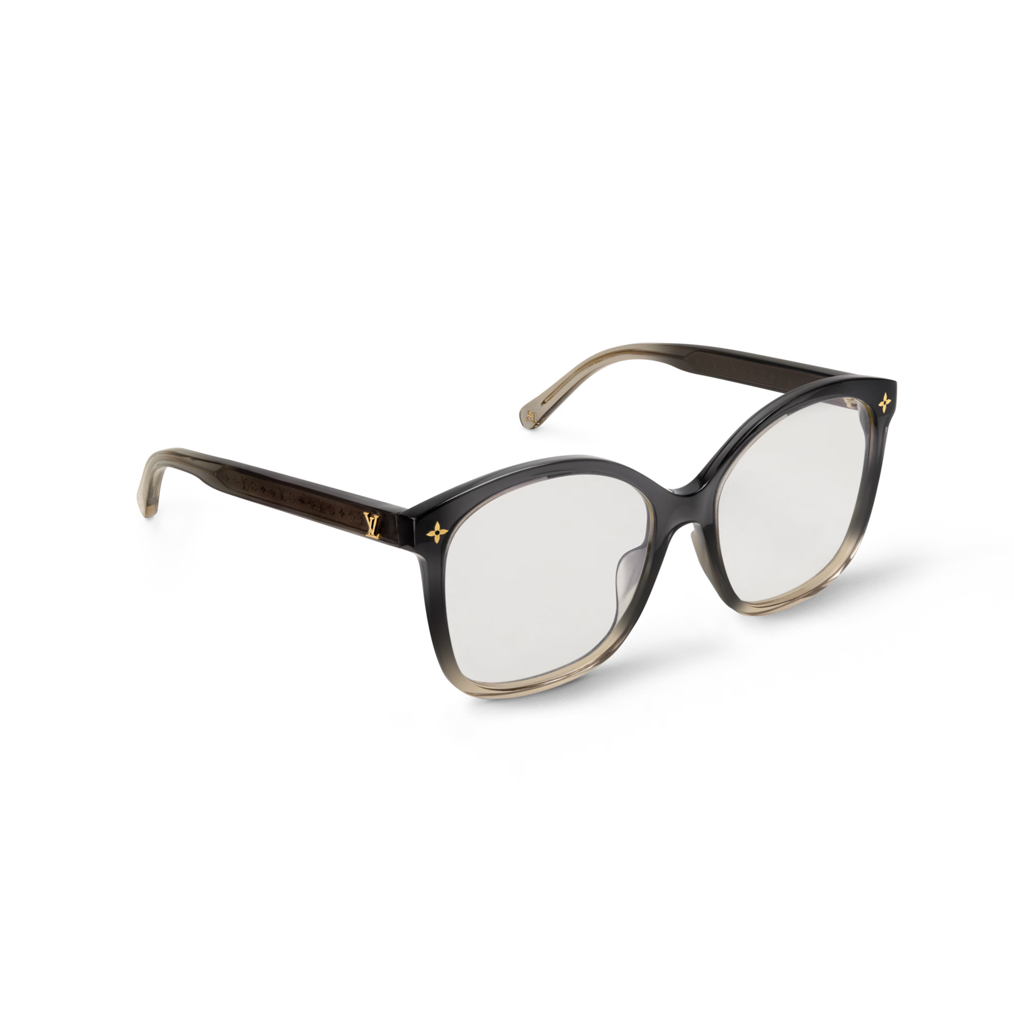 Louis Vuitton Women Cat Eye Frame Crystal Gray Sunglasses