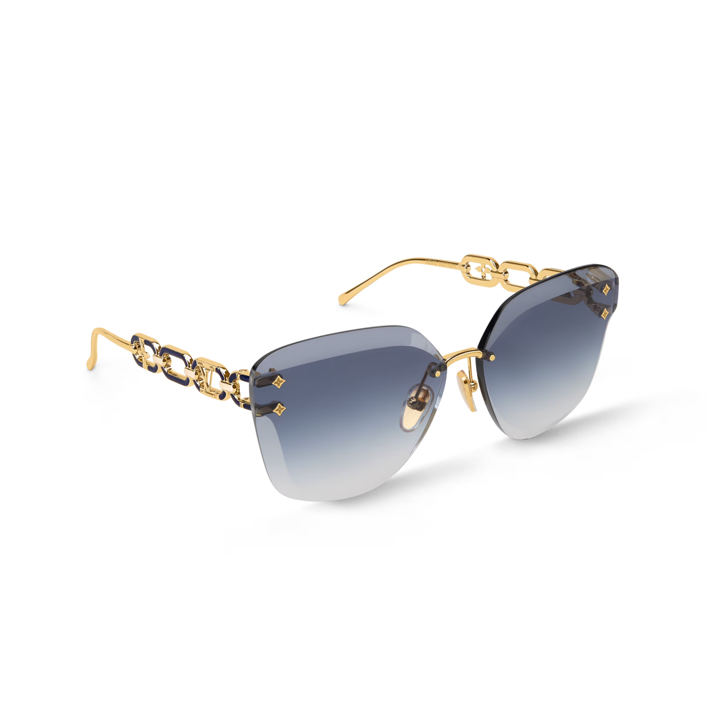 Louis Vuitton Women Cat Eye Frame Rich Gold Sunglasses
